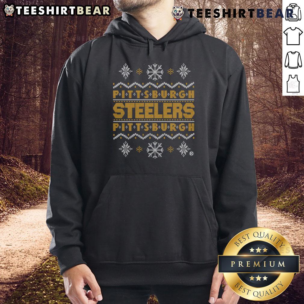Good Pittsburgh Steelers holiday hoodie featuring team colors and logo, perfect for festive fans and game day celebrations.