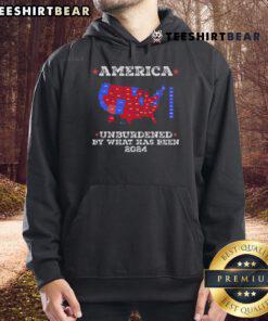 Good Retro America Unburdened By What Has Been 2024 Hoodie showcasing vintage style and patriotic design.