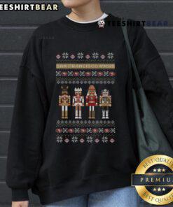 Cozy Good San Francisco 49ers Holiday Nutcracker Sweatshirt featuring festive design, perfect for winter celebrations.