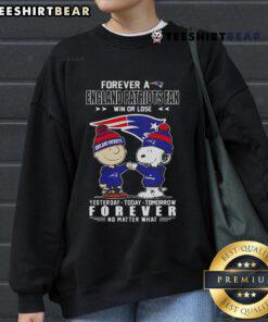 Good Snoopy and Charlie Brown sweatshirt for England Patriots fans, celebrating loyalty win or lose, perfect for game day.