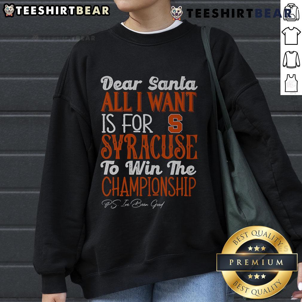 Good Syracuse Orange All I Want sweatshirt in vibrant orange, perfect for fans showing team spirit and support.
