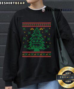 Good Xmas Tree Christmas Nativity Scene on an Ugly Christmas Sweatshirt, perfect for festive holiday wear.