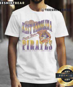 Alt Text: Happy East Carolina Pirates Baller Bounce T-Shirt featuring vibrant colors and logo, perfect for ECU fans.
