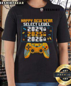 Happy New Year 2025 Ladies Tee for New Year's Eve Party, featuring festive design and vibrant colors for celebration.