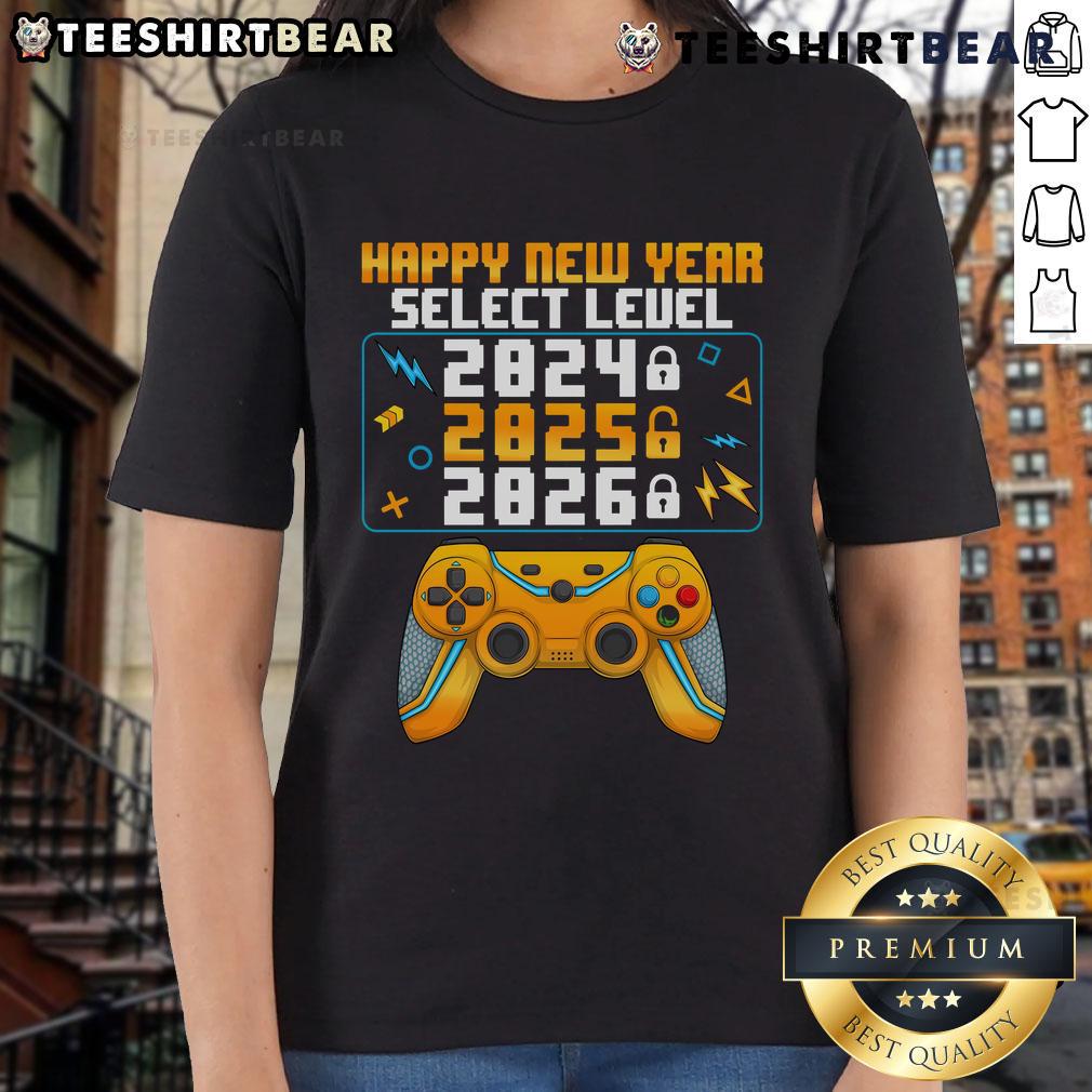 Happy New Year 2025 Ladies Tee for New Year's Eve Party, featuring festive design and vibrant colors for celebration.