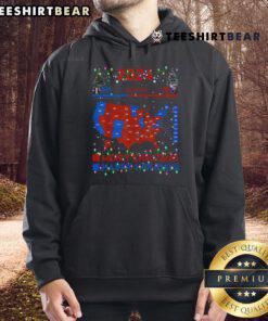 Hot 2024 Electoral Map hoodie featuring a Merry Christmas theme and Trump landslide design for holiday celebrations.
