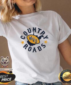 Hot Charlie Hustle Gray West Virginia Mountaineers Country Roads V-neck
