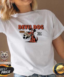 Hot Devil Dog Man's Best Friend V-neck