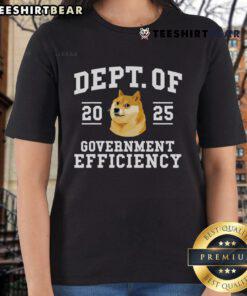 Hot Doge DOGE Department of Government Efficiency Trump 2025 Ladies Tee featuring a vibrant design and playful graphics.