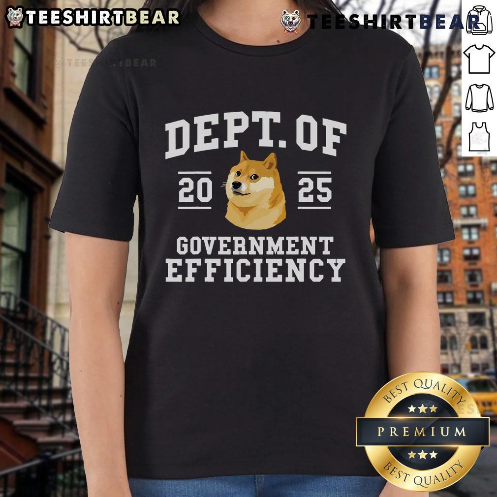 Hot Doge DOGE Department of Government Efficiency Trump 2025 Ladies Tee featuring a vibrant design and playful graphics.