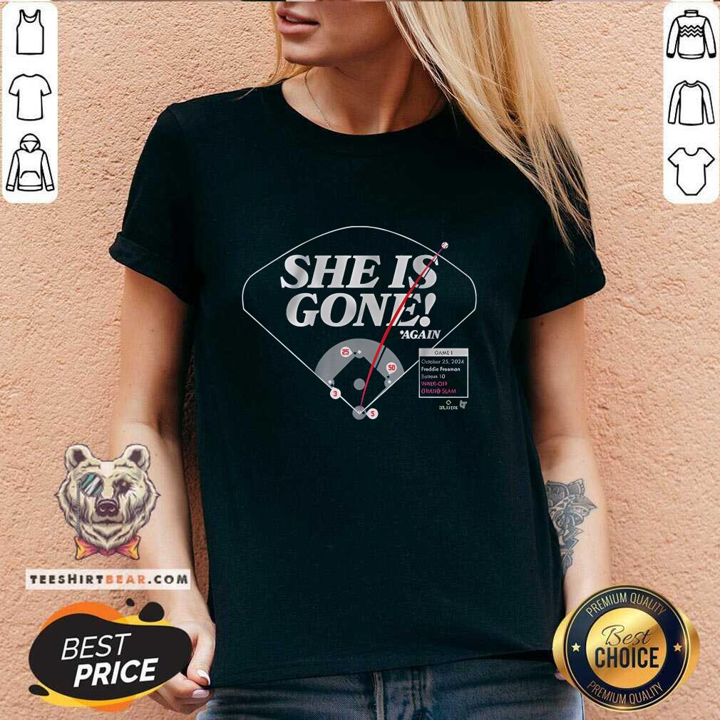 Hot Freddie Freeman She Is Gone Again V-neck