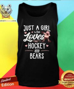Hot Happy Just A Girl Who Loves Hockey And Bears Tank-top