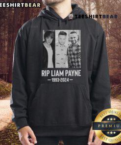 Stylish Hot Liam Payne RIP 1993-2024 hoodie featuring a bold graphic tribute in a trendy design.