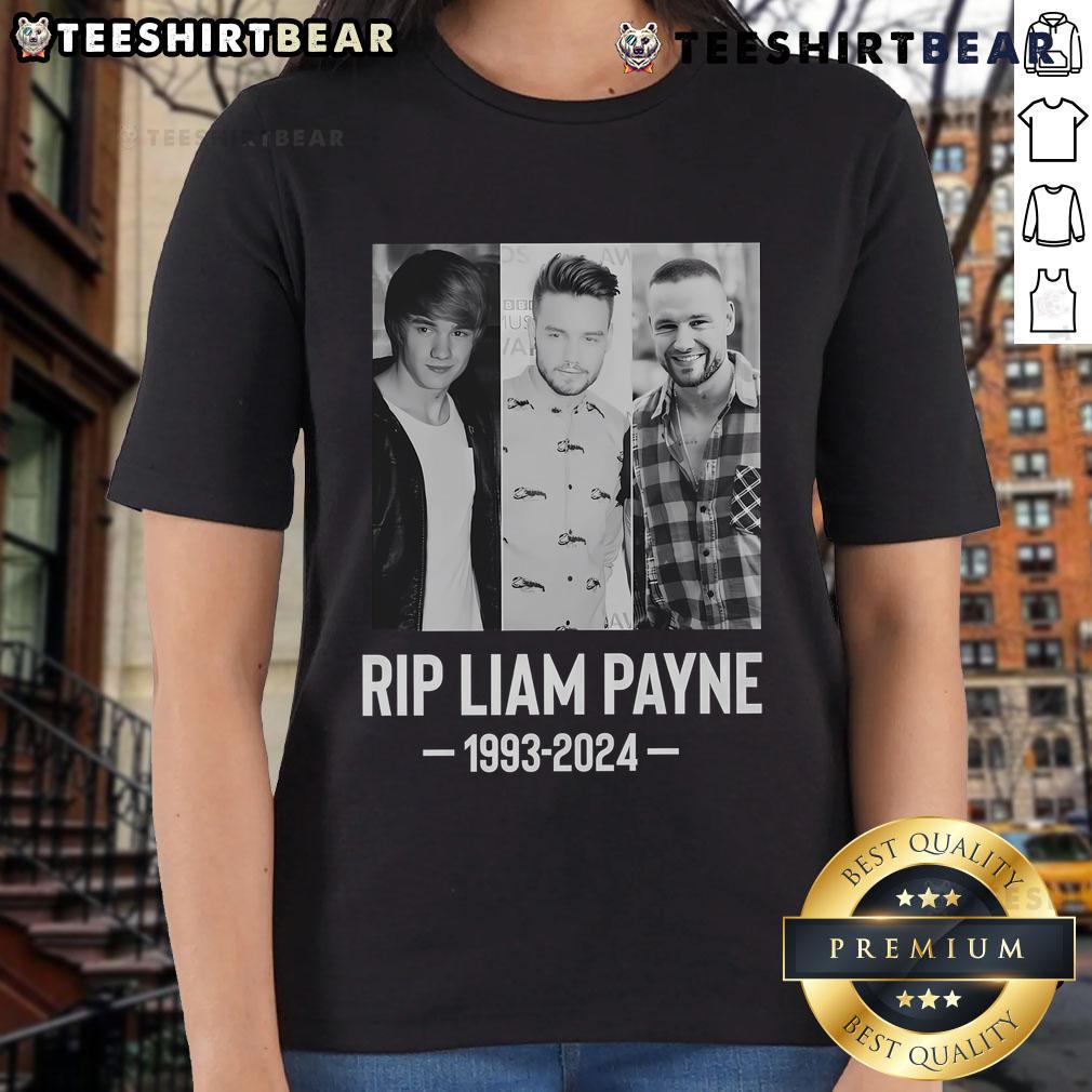Hot Liam Payne Rip 1993-2024 Ladies Tee featuring a stylish tribute design for fans of the popular singer.