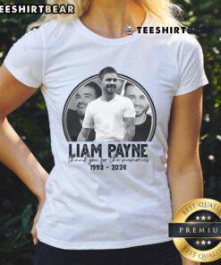 Hot Liam Payne 'Thank You For The Memories' 1993-2024 Ladies Tee featuring stylish design and vibrant colors.