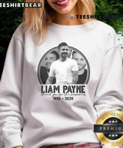 Alt Text: Hot Liam Payne Thank You For The Memories 1993-2024 sweatshirt featuring a stylish design and vibrant colors.