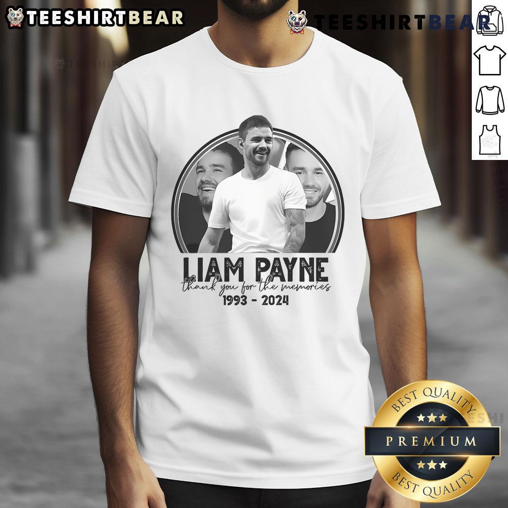 Hot Liam Payne Thank You For The Memories 1993-2024 T-Shirt featuring bold graphics and vibrant colors, perfect for fans.