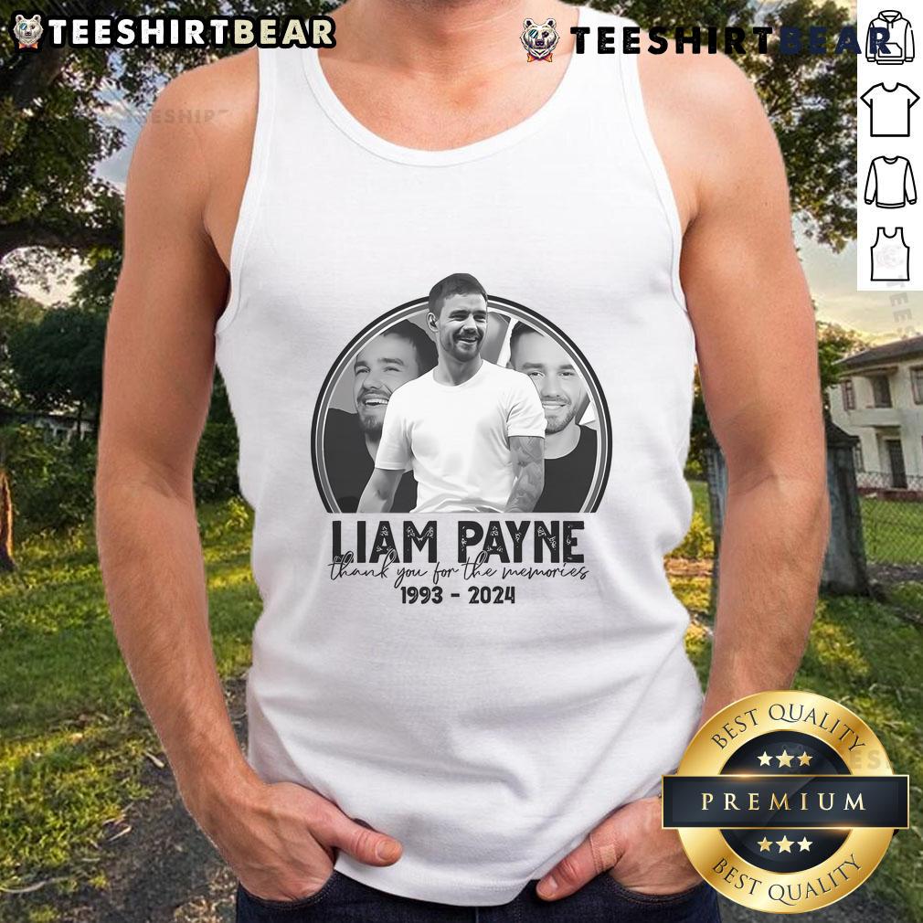 Stylish tank top featuring 'Thank You For The Memories 1993-2024' design, perfect for fans of Liam Payne.