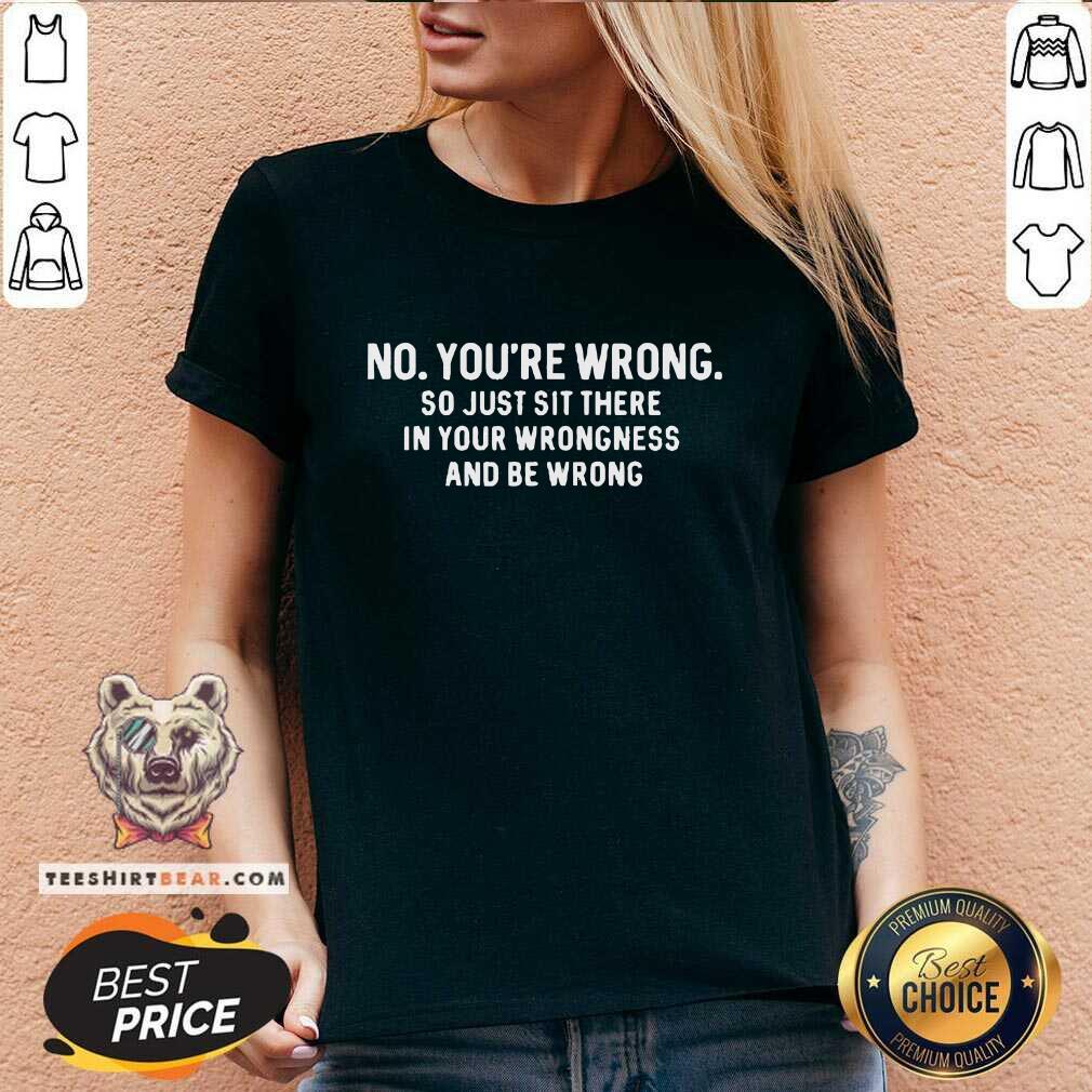 Hot No You're Wrong So Just Sit There In Your Wrongness And Be Wrong V-neck