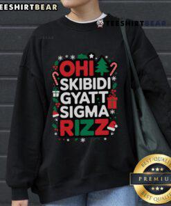 Hot Ohio Skibidi Gyatt Sigma Rizz Gen Alpha Xmas sweatshirt featuring a vibrant holiday design and cozy fit.
