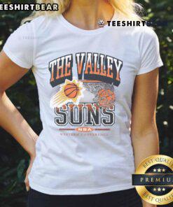 Hot Phoenix Suns City Edition No Look Ladies Tee showcasing stylish design and vibrant team colors for fans.