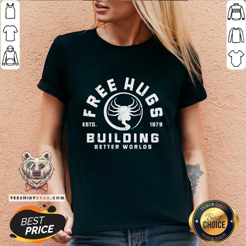 Hot Slobbery Free Hug Building Better Worlds Alien V-neck