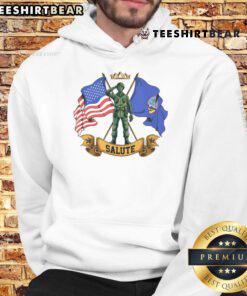 Hot Veterans Day Salute Hoodie featuring patriotic design, perfect for honoring military service and showing support.