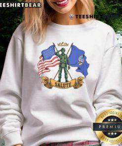 Hot Veterans Day Salute Sweatshirt featuring patriotic design, ideal for honoring military service and celebrating Veterans Day.