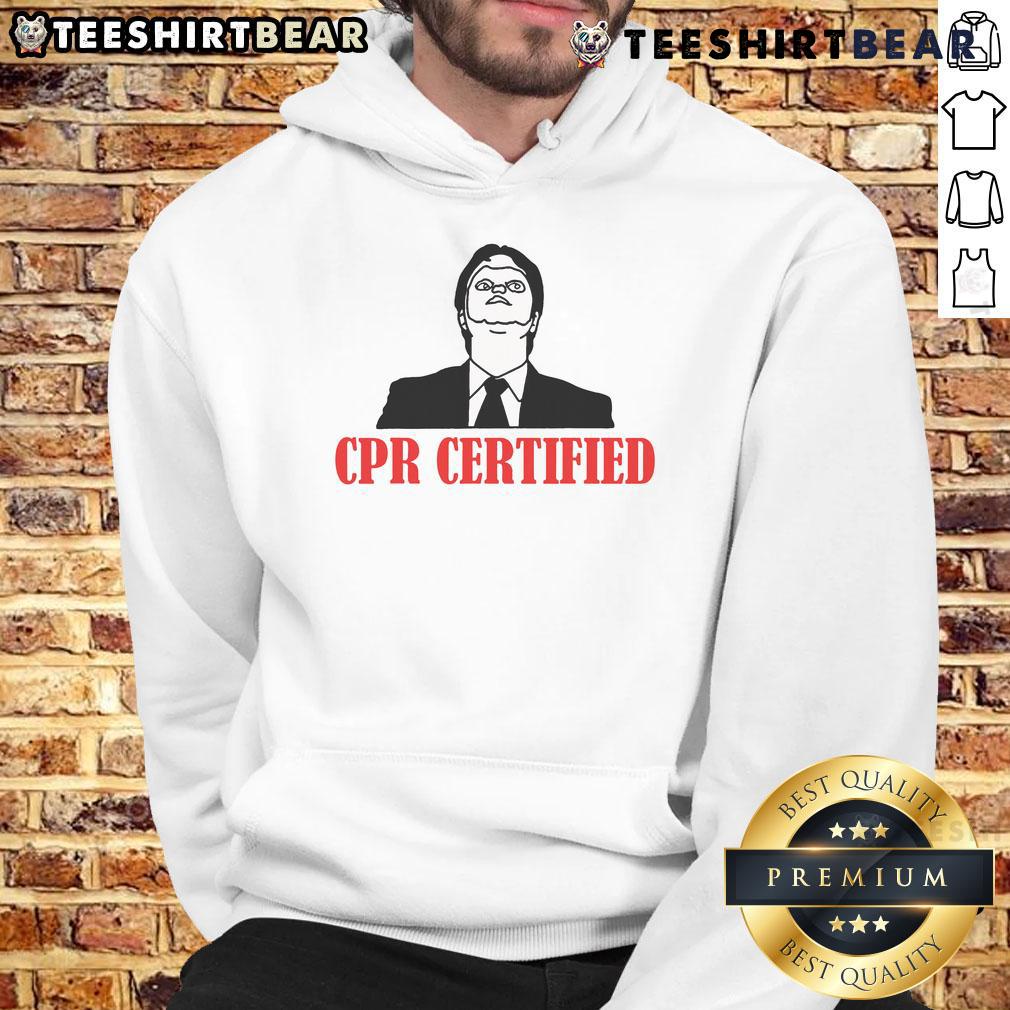 Nice CPR Certified Hoodie showcasing a stylish design, perfect for first responders and CPR training enthusiasts.