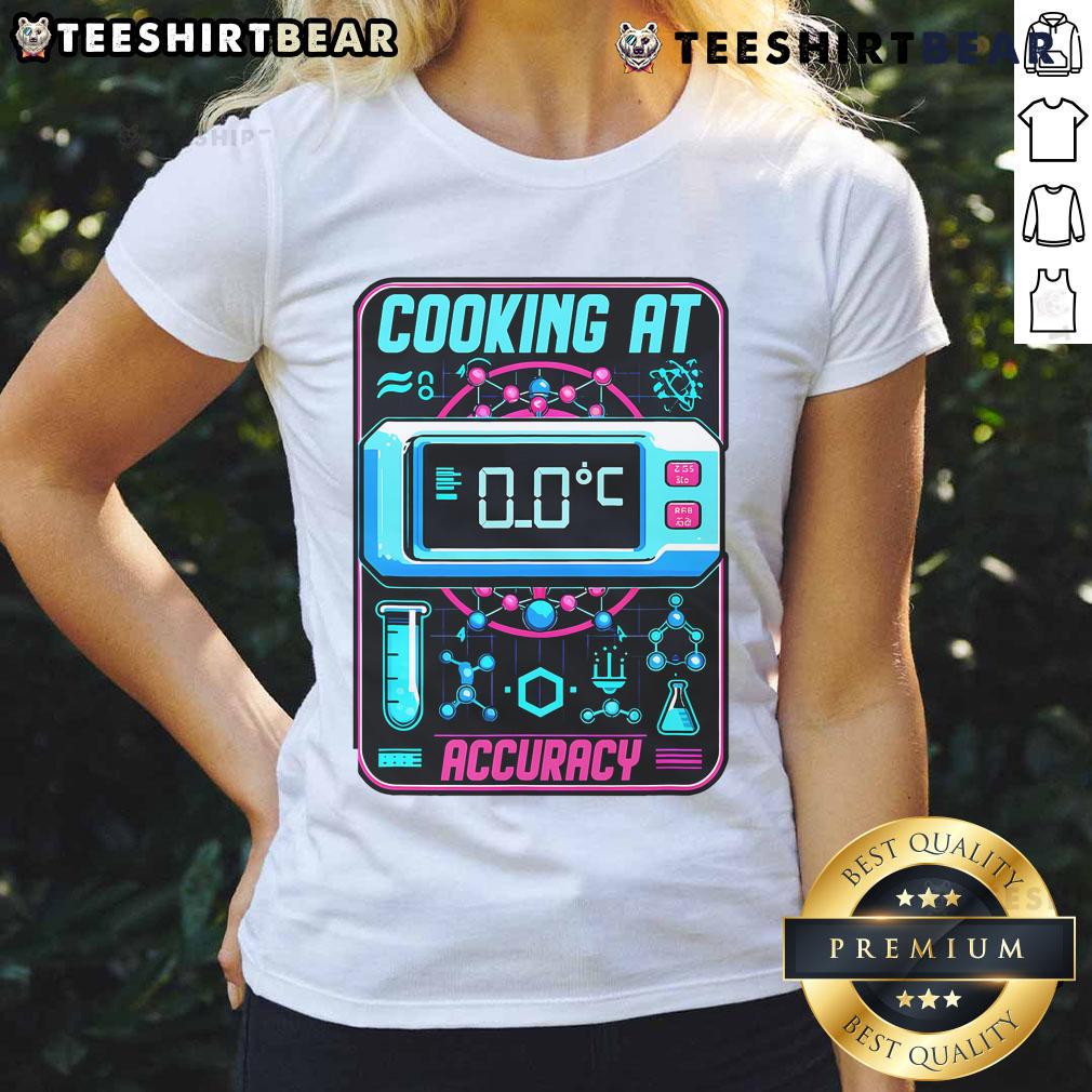 Women enjoying molecular gastronomy cooking in stylish 'Nice Cooking' ladies tee, showcasing creativity and culinary art.