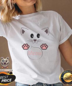 Nice Cute Cat Meow Meowy Christmas V-neck