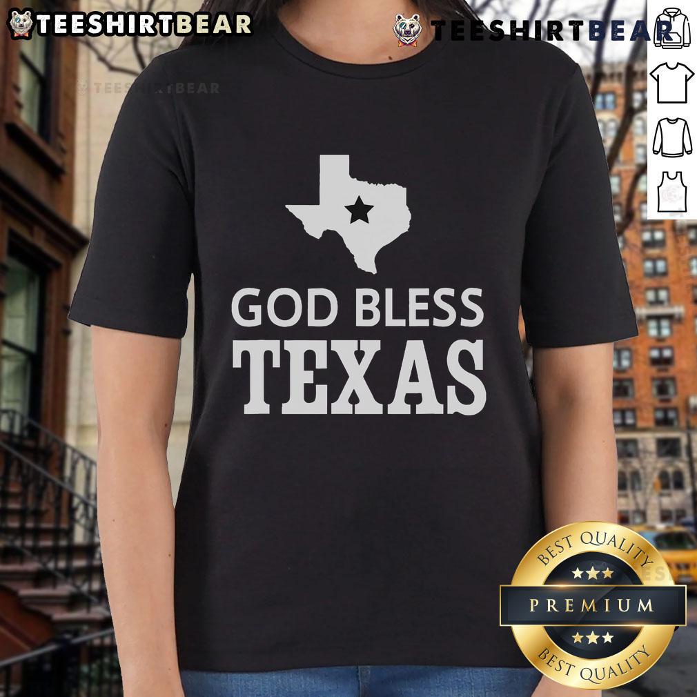 Nice God Bless Texas ladies tee featuring a stylish design and vibrant colors, perfect for Texas pride and casual wear.