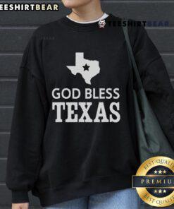 Cozy Nice God Bless Texas sweatshirt in vibrant colors, perfect for showing Texas pride and style.
