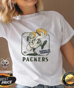 Nice Green Bay Packers Thankful For Touchdowns V-neck