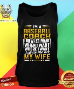 Nice I'm A Baseball Coach Coaching Dad Husband Tank-top
