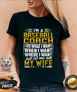 Nice I'm A Baseball Coach Coaching Dad Husband V-neck