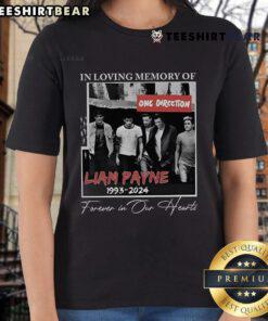 Nice In Loving Memory Of Liam Payne 1993-2024 Forever In Our Heart Ladies Tee featuring heartfelt tribute design.