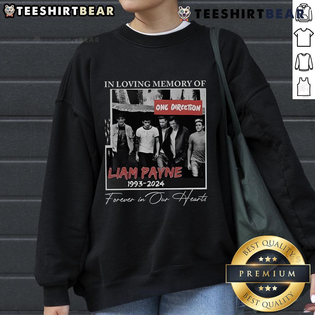 Nice In Loving Memory Of Liam Payne 1993-2024 Forever In Our Heart Sweatshirt design featuring heartfelt tribute.