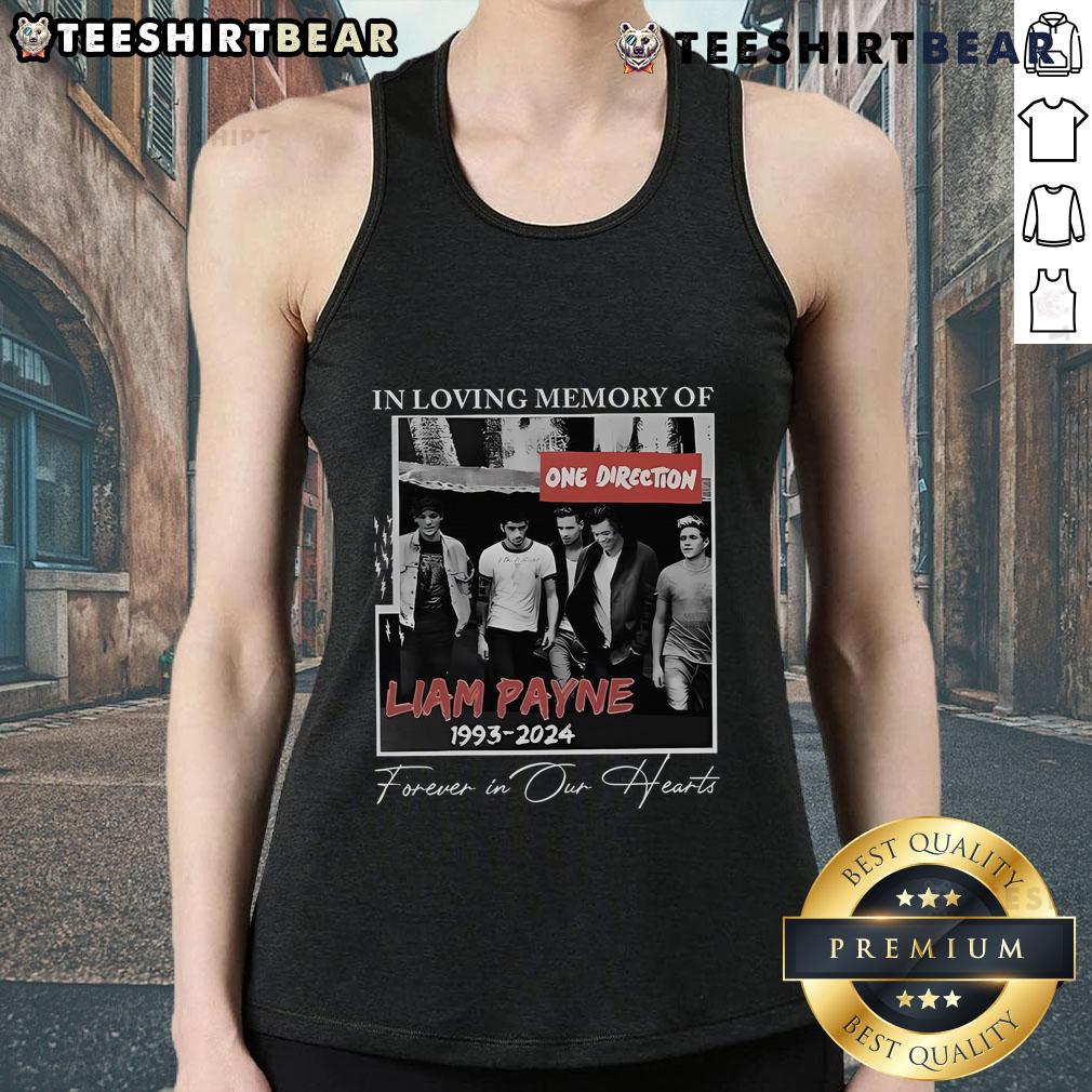 Nice in Loving Memory of Liam Payne 1993-2024 Forever in Our Heart tank top design with heartfelt tribute.
