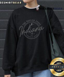 Patriotic Pride Indiana sweatshirt featuring 'Nice Indiana The HOOSIER State Est 1816' design for Indiana fans.