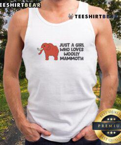 Nice Just A Girl Who Loves Woolly Mammoths tank top featuring a playful design and vibrant colors.