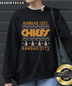 Cozy Nice Kansas City Chiefs holiday sweatshirt featuring team colors and logo, perfect for festive game day spirit.