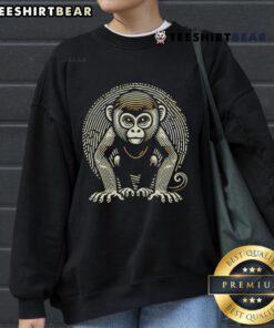 Cozy Nice Monkey Fingerprint sweatshirt featuring a playful ape design, perfect for primate lovers and animal enthusiasts.