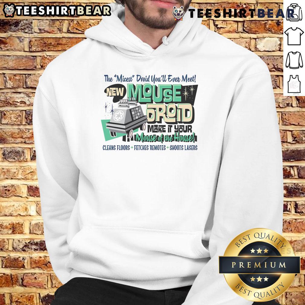 Cozy Nice Mouse Droid hoodie, perfect for making it your mouse of the house. Stylish and comfy for everyday wear.