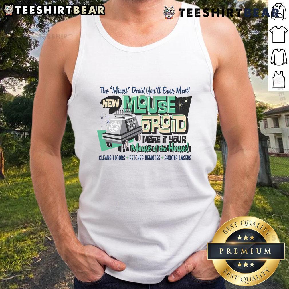 Alt Text: Stylish Nice Mouse Droid tank top, perfect for showcasing your love for droids and making it your mouse of the house.