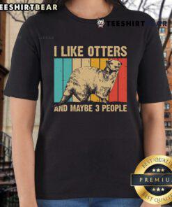 Vintage ladies tee featuring a cute sea otter design, perfect for otter lovers and vintage fashion enthusiasts.
