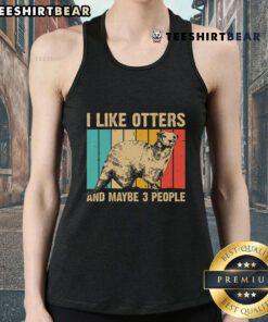 Vintage sea otter lover tank top featuring a cute otter design, perfect for ocean enthusiasts and nature lovers.