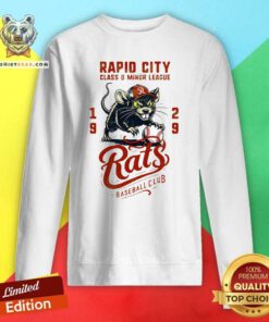 Nice Rapid City Rats Retro Minor League Baseball Team Sweatshirt