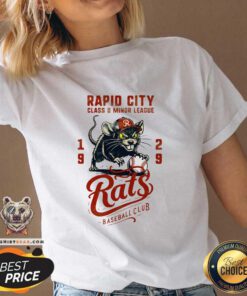 Nice Rapid City Rats Retro Minor League Baseball Team V-neck