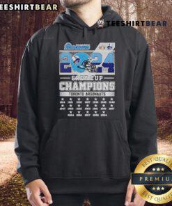 Alt Text: Official 2024 Grey Cup Champions Toronto Argonauts hoodie featuring team logo and stylish design in grey.